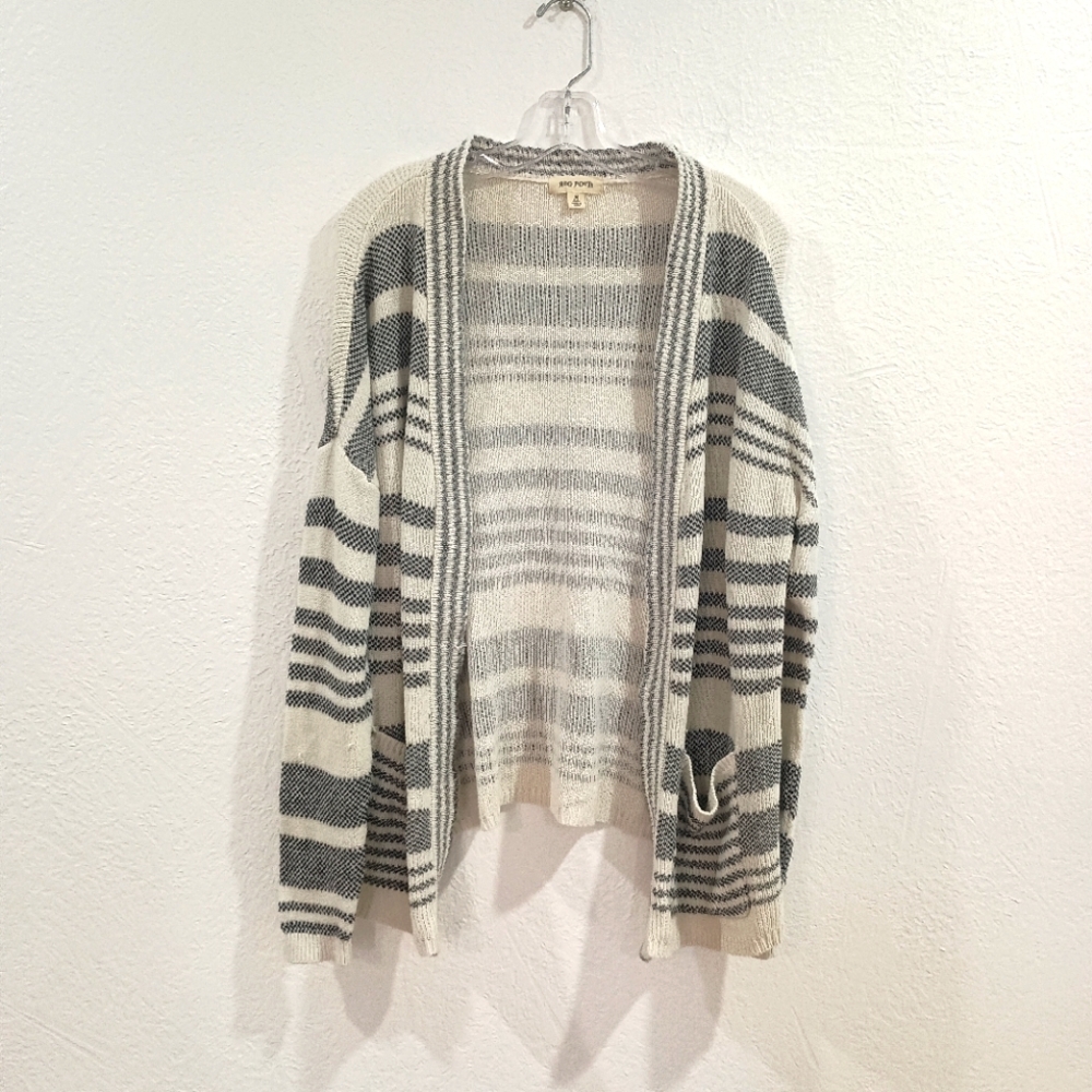 Rag Poets Striped Cardigan Sweater